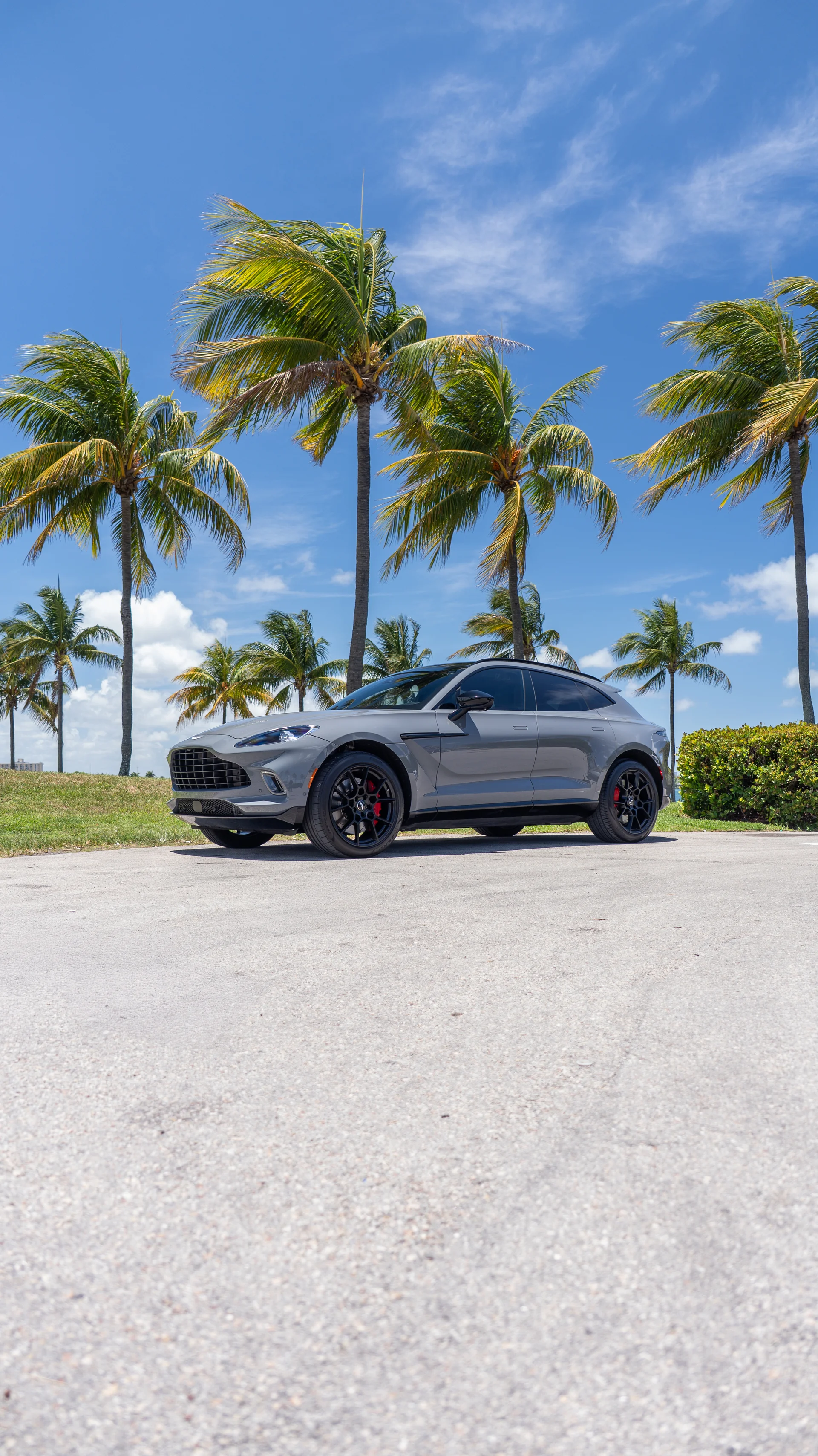 Aston Martin DBX rental — exterior front three-quarter view