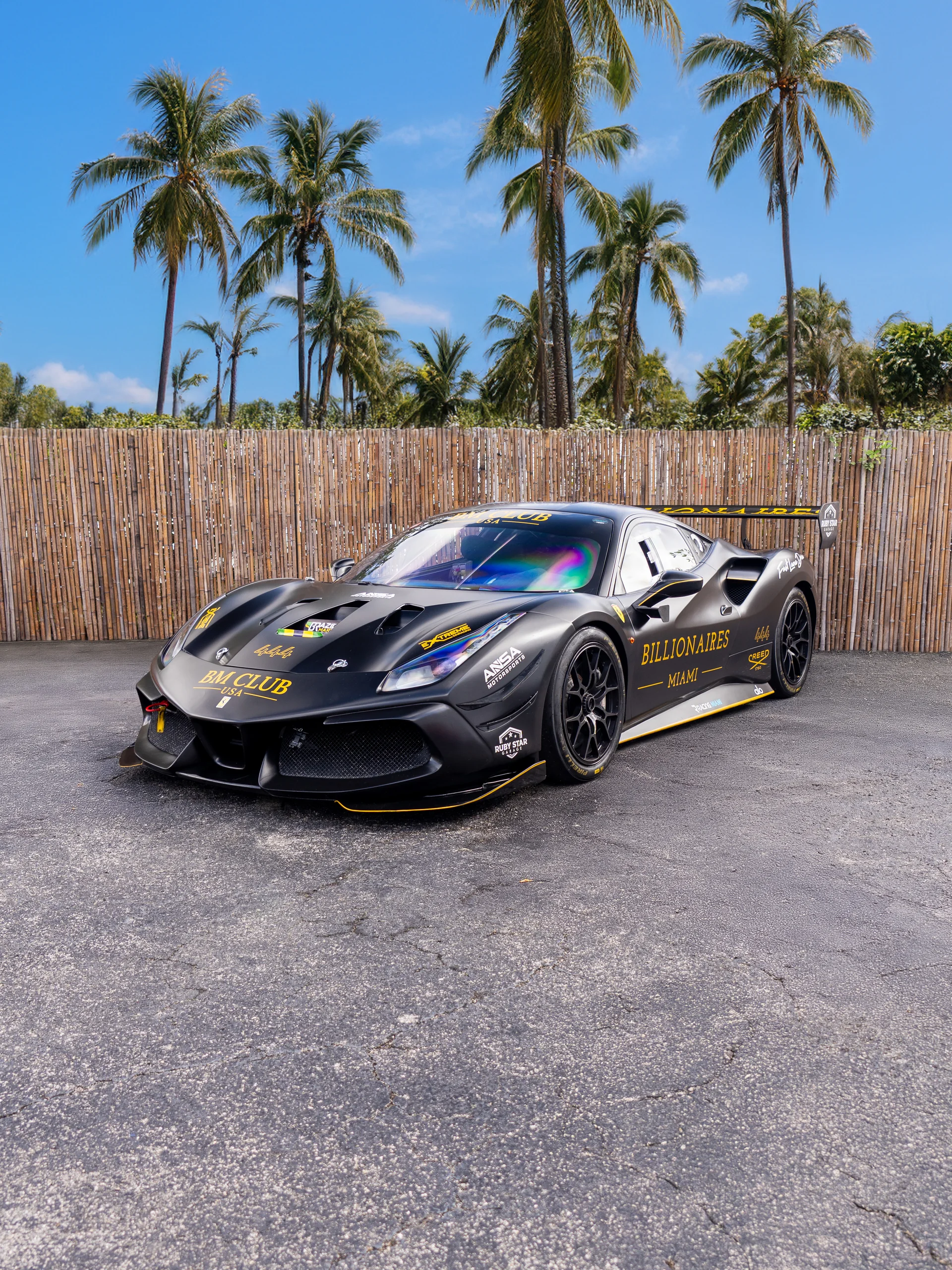 Ferrari 488 Challenge Evo rental — exterior front three-quarter view