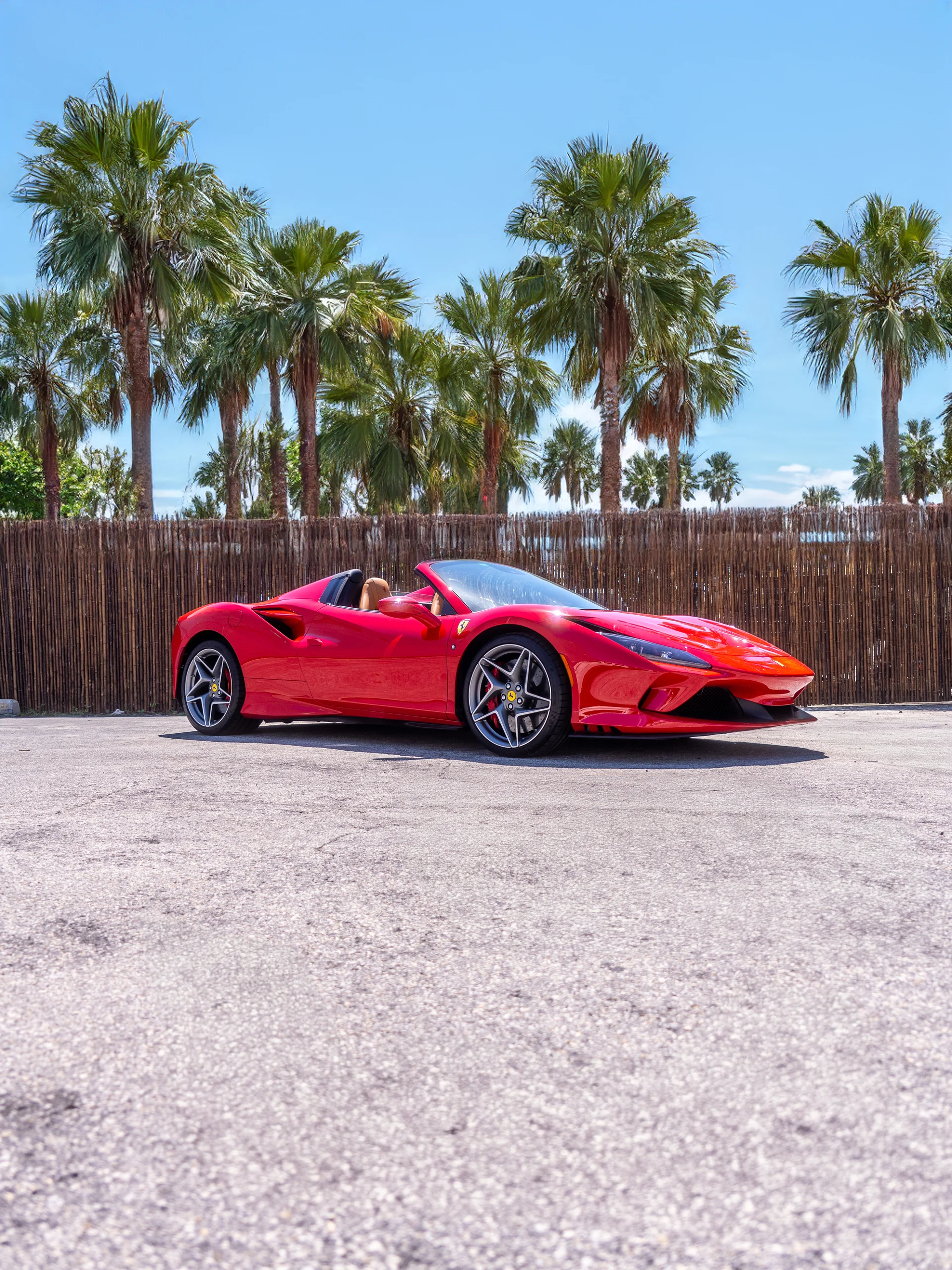 Ferrari F8 Tributo rental — exterior front three-quarter view