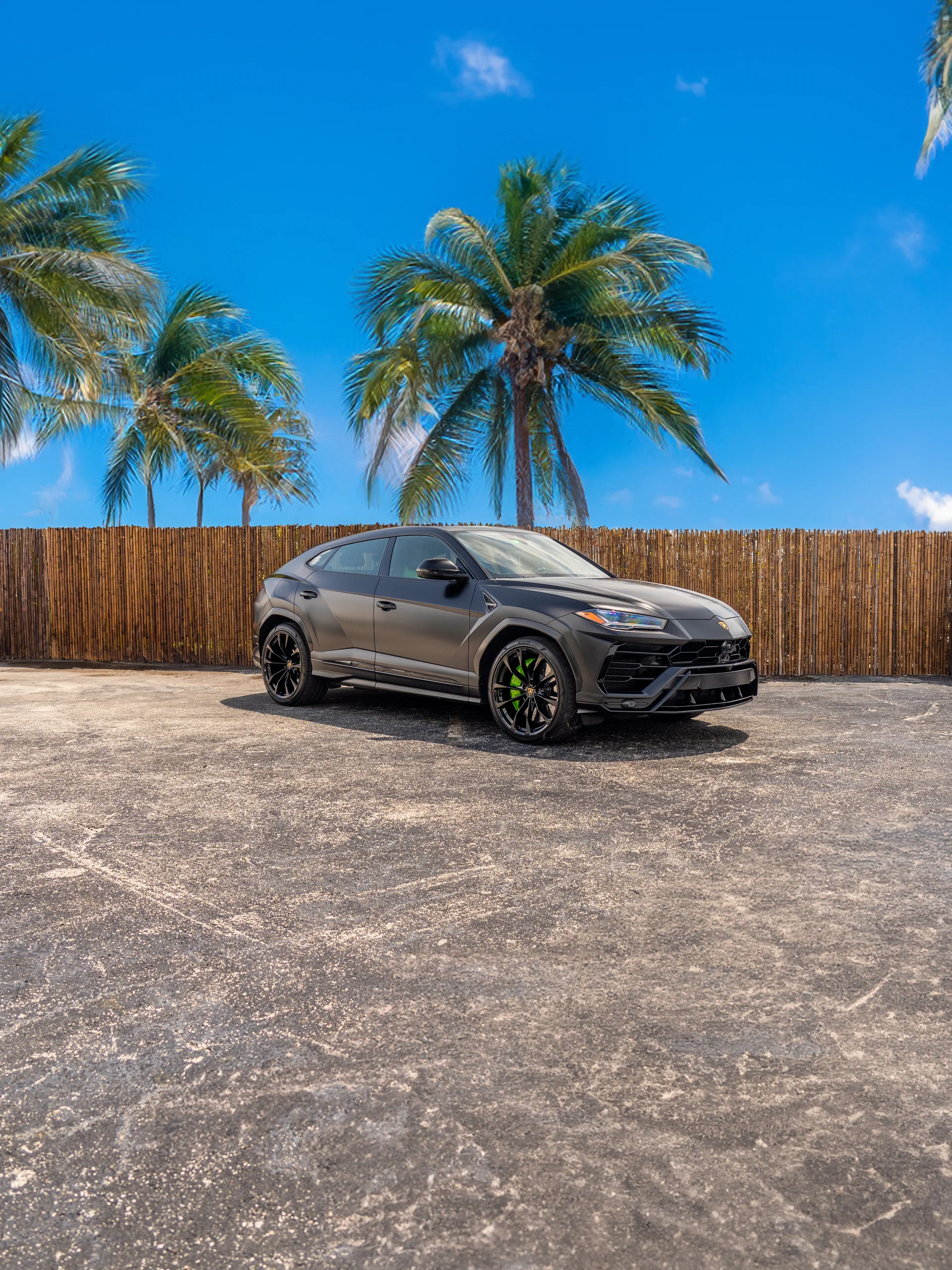 Lamborghini Urus rental — exterior front three-quarter view