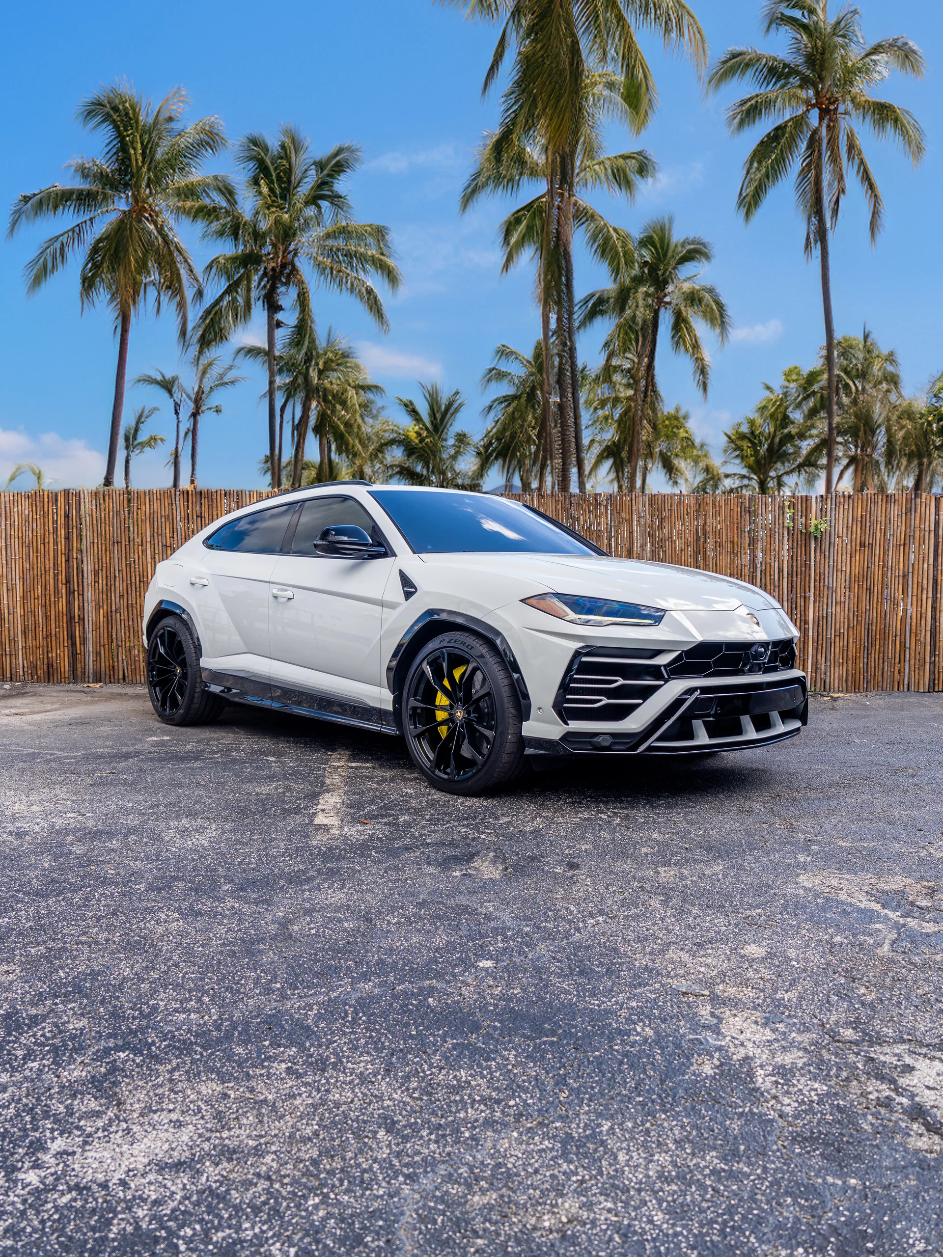 Lamborghini Urus rental — exterior front three-quarter view