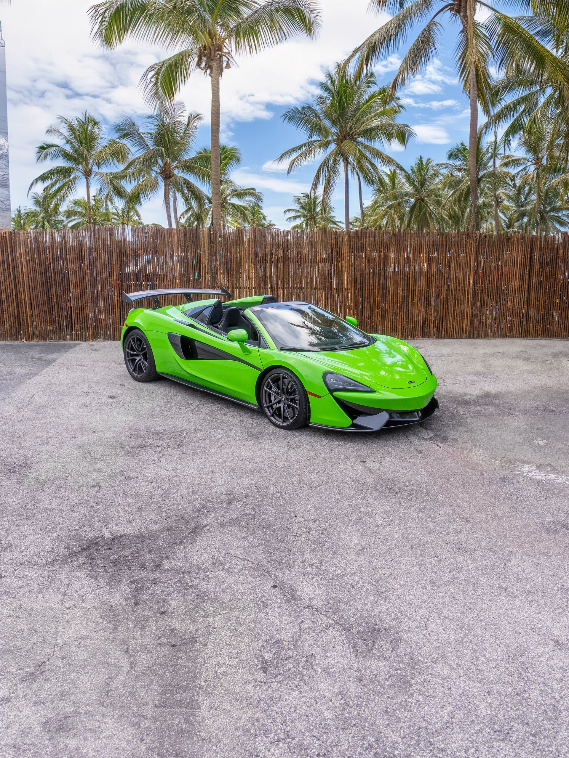 McLaren 570S rental — exterior front three-quarter view