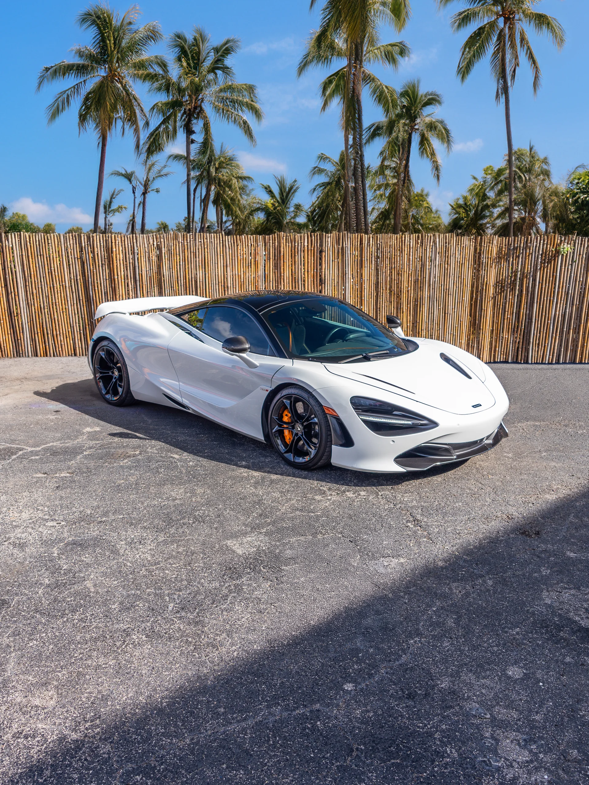 McLaren 720S rental — exterior front three-quarter view
