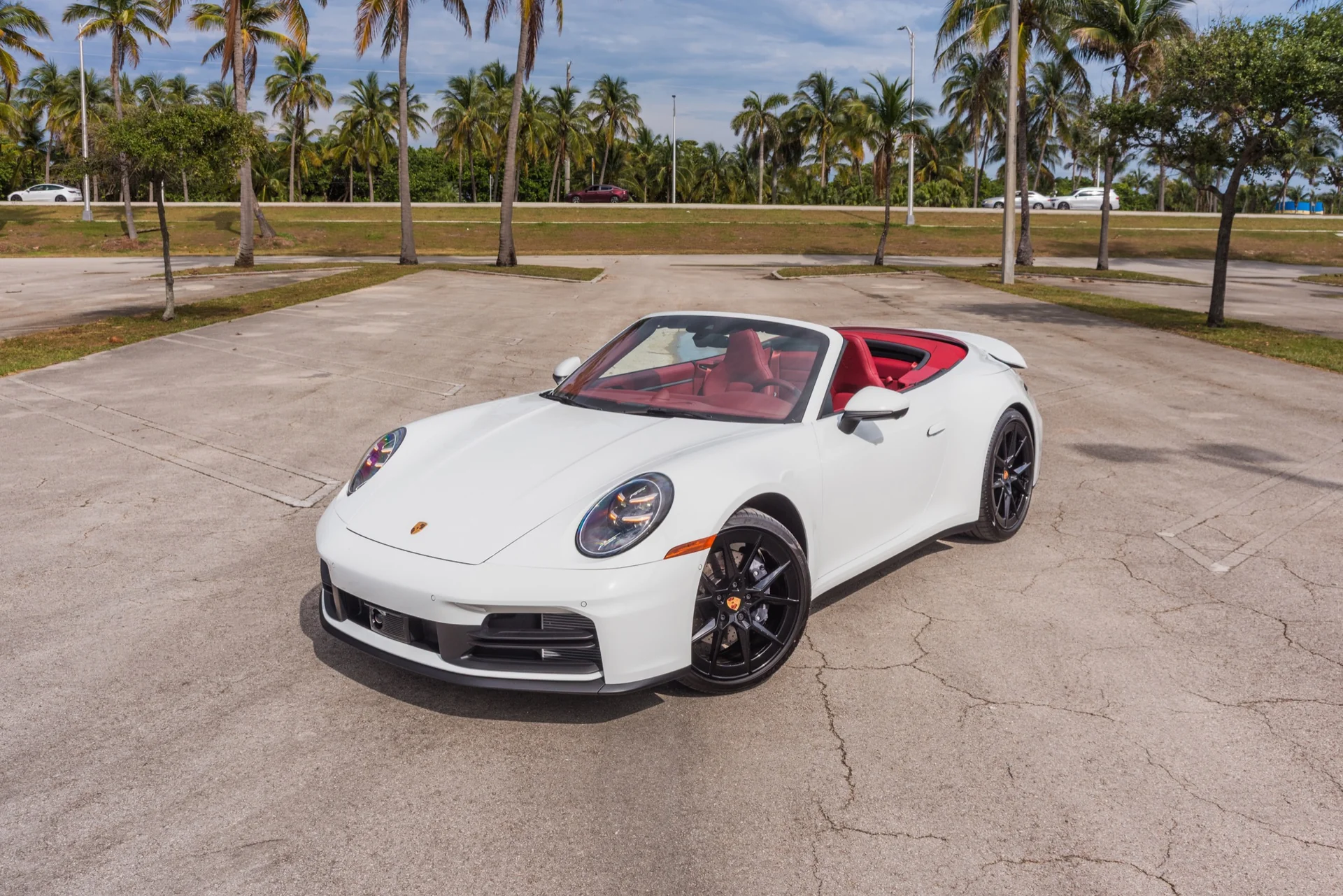 Porsche 911 Cabriolet rental — exterior front three-quarter view