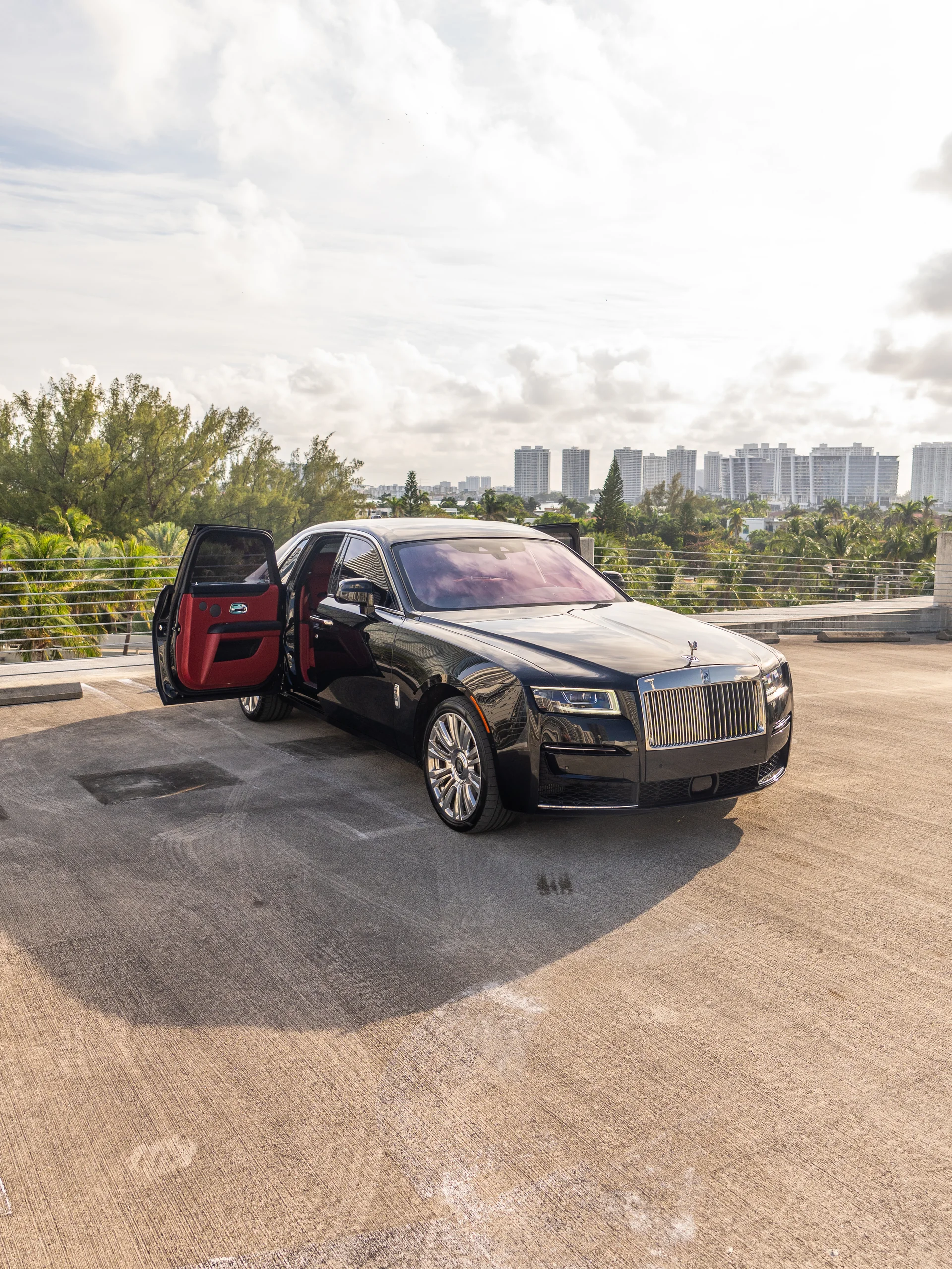 Rolls-Royce Ghost rental — exterior front three-quarter view